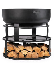 Lade das Bild in den Galerie-Viewer, Runde Feuerschalenbasis mit Holzfach 62 cm - Cook King - Shop