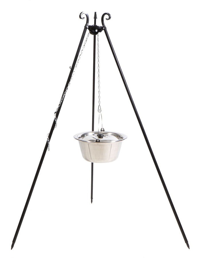 Dreibein 180 cm mit Edelstahltopf 14 l - Cook King - Shop