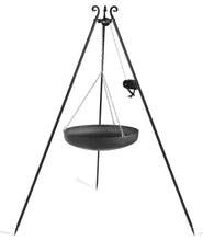 Lade das Bild in den Galerie-Viewer, Wok Am Dreibein, 180 Cm Höhe, Rohstahl, 70 Cm Durchmesser Kurbel - Cook King - Shop
