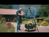 180 cm Dreibein-Grill mit Winde und 60 cm Grillrost aus Edelstahl