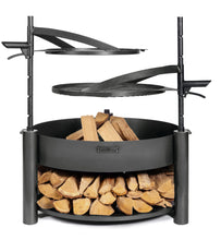 Lade das Bild in den Galerie-Viewer, 50 cm Grillplatte Aus Natürlichem Stahl Mit Griff Für Die Feuerschalen &quot;BANDITO&quot; Und &quot;MONTANA X&quot; - Cook King - Shop
