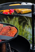 Lade das Bild in den Galerie-Viewer, Multifunktionale Feuerschale „MONTANA X“ 80 cm Mit Grillrost 60 cm - Cook King - Shop

