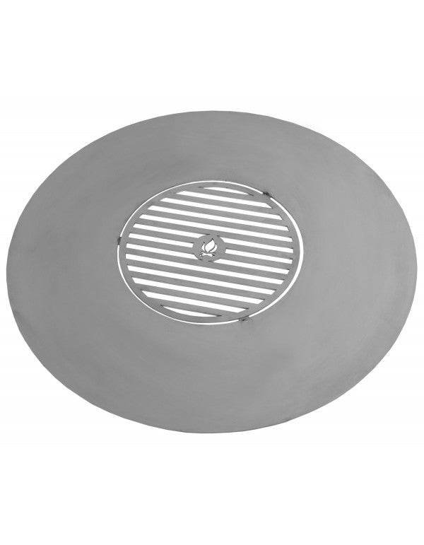 Rostfreie Grillplatte für Feuerschale 102 cm mit Rost 50 cm - Cook King - Shop